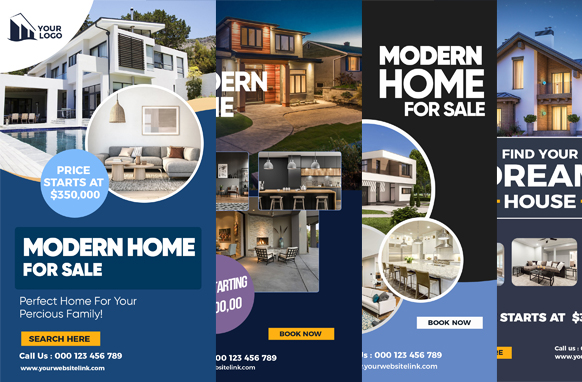 Real Estate Vertical Ad Templates