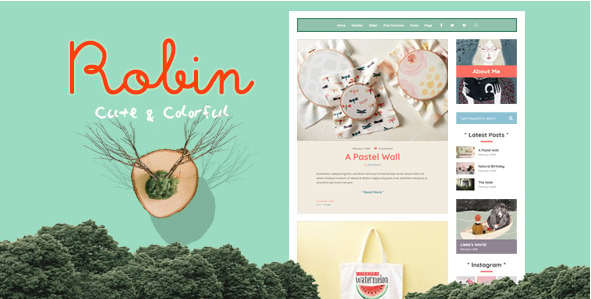 Robin - Cute & Colorful Blog Theme