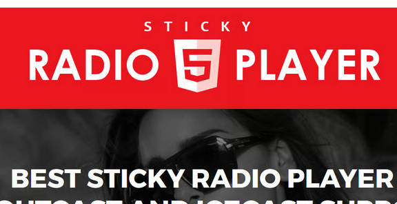 Sticky Full Width Radio Player WordPress Plugin