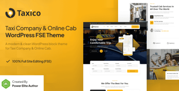 Taxico – Taxi Company & Online Cab Service FSE WordPress Theme
