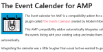 The Events Calendar for AMP