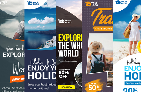 Travel Vertical Ad Templates