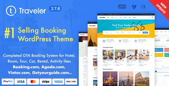 Traveler Travel Booking WordPress Theme