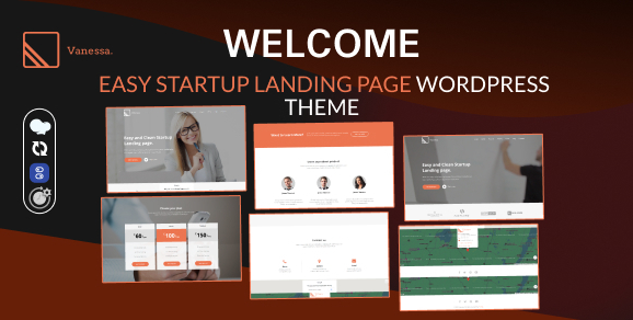 Vanessa - Easy Startup Landing Page WP Theme