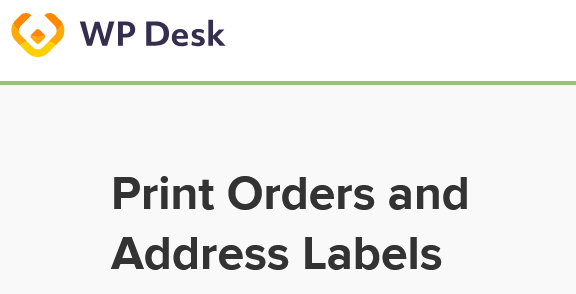 WooCommerce Print Orders & Address Labels