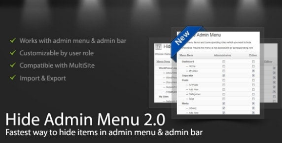 WordPress Hide Admin Menu Plugin