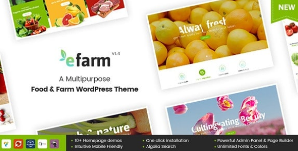 EFarm A Multipurpose Food & Farm WordPress Theme